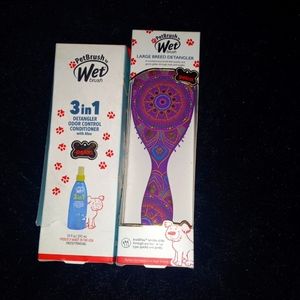 Pet Brush Wet Large Breed Detangler Brush An Order Control Conditioner& Aloe
